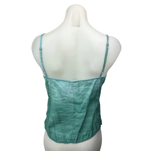 Lacausa Blue Green Tie Dye V Neck Ombré Sofia Slip Camisole Cami Tank Top Size S