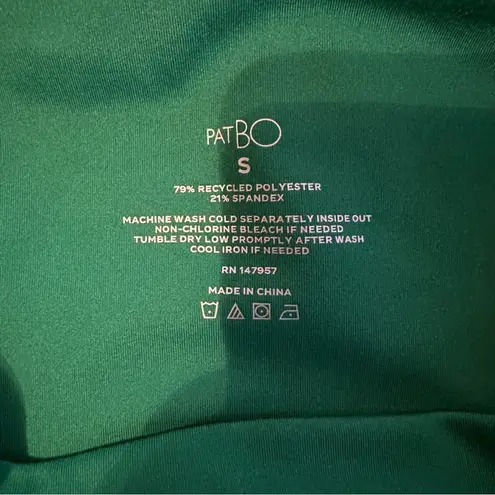 PatBO Emerald Green High Rise Cropped Length Athletic Leggings Sz S Green