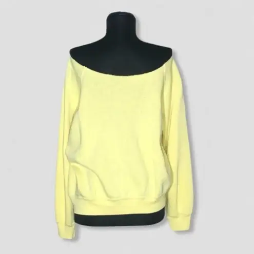 Vintage 90s Born to Be Wild Penguin Sweatshirt Yellow Medium