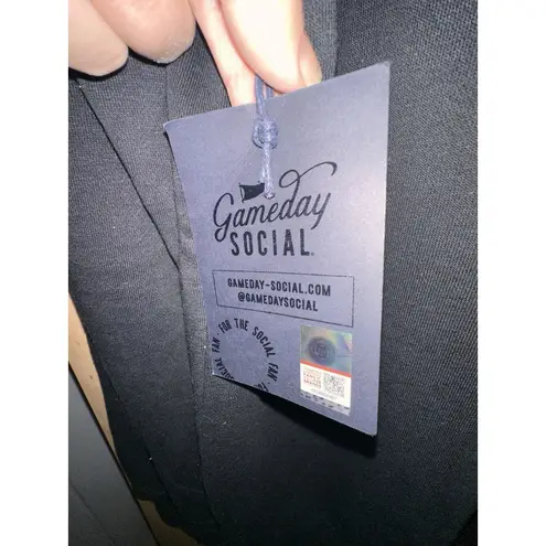 University Of Utah Utes Gameday Social Black Embossed Sweatshirt Size Small NWT