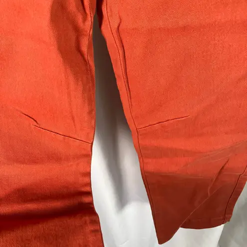 Studio Blue  Rust Orange Cropped Pants Womens‎ 28 Cotton Stretch Utility Trousers