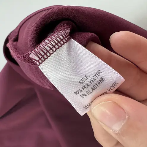 Of Mercer Dress Womens 8 Sleeveless Fit Flare Stretch Zip Back Classic Workwear Purple