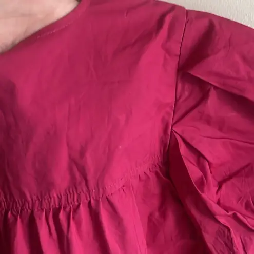 Ulla Johnson Mila Peplum Cotton Top in Rosebud