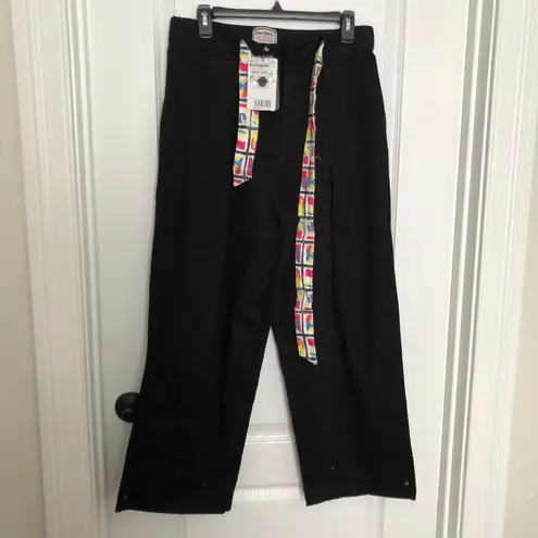 Desigual Venier XL Black Pants Unisex Cotton Polyester Colorful Drawstrings NWT - Image 3