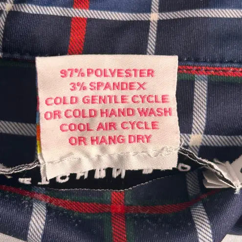 Gretchen Scott Tartan Plaid Shirt Dress Green Small