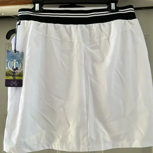 Tee Time womens white golf skort. Size: L. Authentic golf wear. Black Size L