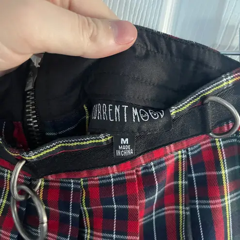 Current Mood Dolls Kill Crimson Dress Code Plaid Mini Skirt Red Size M