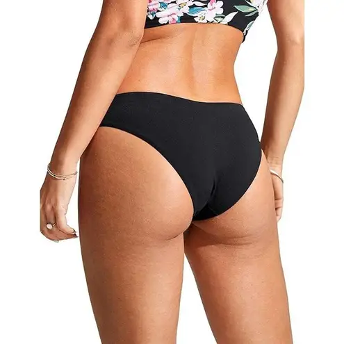 CRZ Yoga NWT Womens Beach Low Rise Cheeky Bikini Bottoms Swim Swimsuit L Black