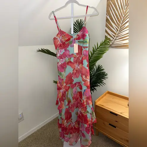 Hutch kennedi dress in mint watercolor orchids NWT!