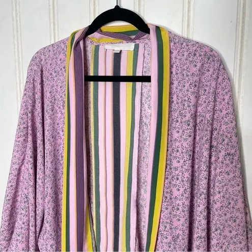 ADYSON PARKER Women's Print Block Kimono 60 Pink Size M