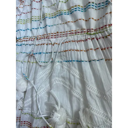 Hemant and Nandita Multicolor Thea Pom-Pom & Lace Dress Size Small