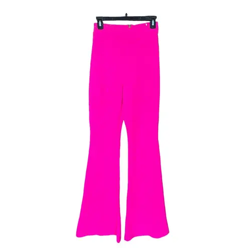 Nookie  Illusion Flare Pant Barbie Pink SMALL Stretch High Rise Slimming Neon NEW