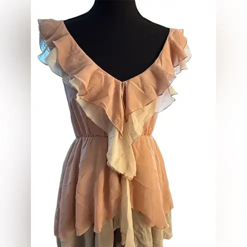 Ark & Co. Pink and Cream Ruffled Sundress