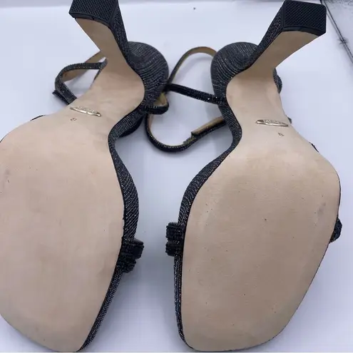 Badgley Mischka Urbana sparkly strappy sandal heels women Size 8