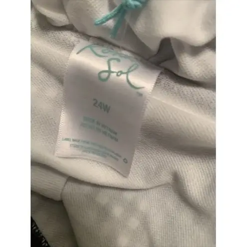 Kona Sol Women's SwimSuit Ruffled Check Choose Your Size Blue & White