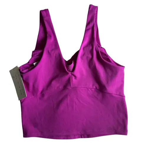 All In Motion New Women's Purple V-Neck Crop Top sports Bra color Magenta