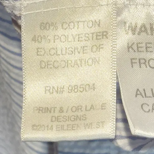 Eileen West Textured Stripe Long Length Cotton Blend Robe