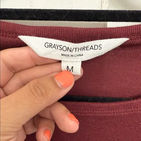 Grayson Threads  Burgundy Star top, medium - Image 3