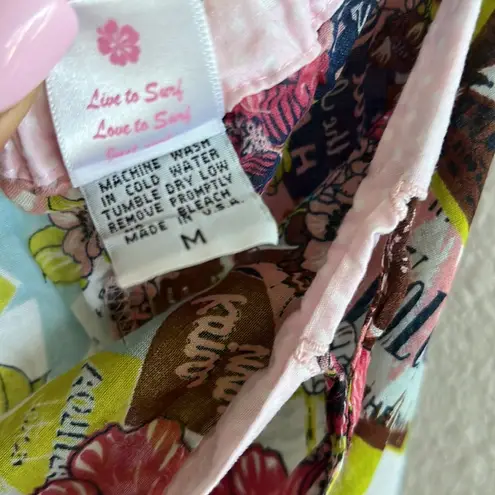 Honolua Wahine Hawaii Printed Scene Skirt 100% Cotton Volcano House M Size M