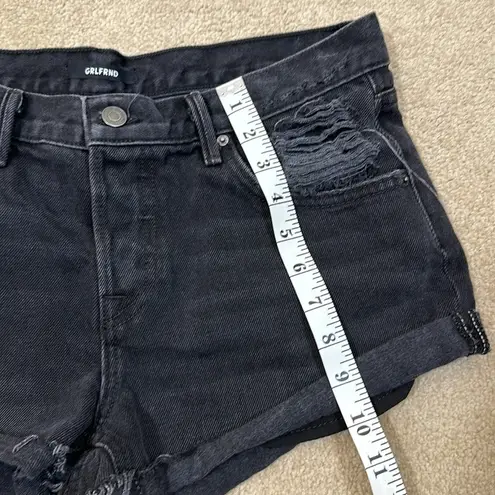 GRLFRND Revolve Black Distressed Adriana Slouchy Rolled Cuff Cotton Women 27