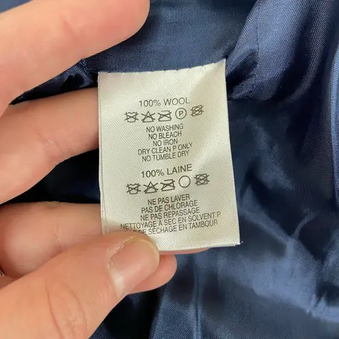 HOBBS navy blue triple button business attire formal blazer jacket 100% wool 10