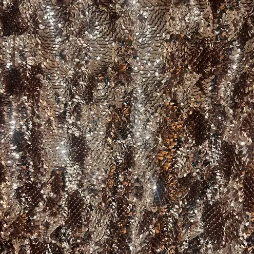 Maeve by Anthropologie Bernadette Rose Gold Sequin Tiered Midi Dress Size 1X