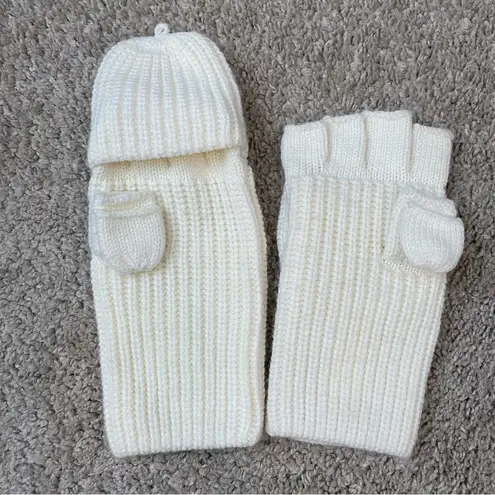 Kate Spade  Pop Top Mittens Gloves Ivory Wool Blend