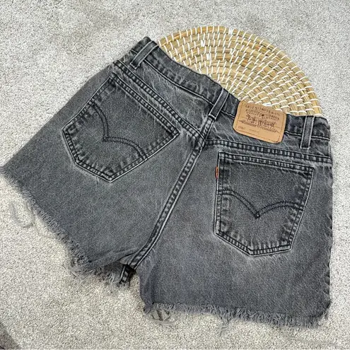 Levi's Levi’s Women’s Vintage Orange Tab Cut-Off High Rise Faded Black Shorts Jeans 9
