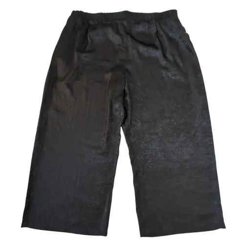 Johnny Was Wide Leg Pants NWT Womens Plus Size 2X Jade Black Shimmer Evening