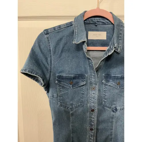 Noisy May ASOS Shirt Dress Joy in Blue Denim, S