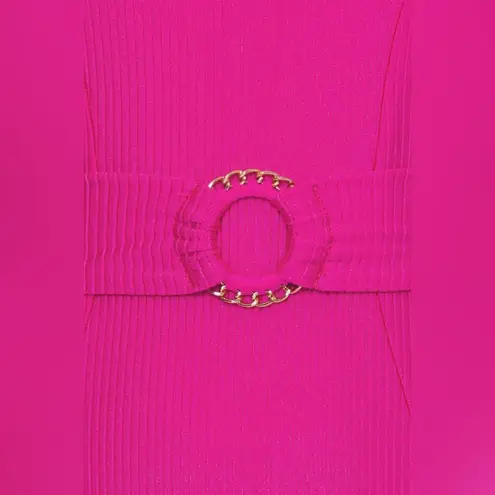 Becca Monte Carlo Belted Rib One-Piece Swimsuit, Size Large, $158