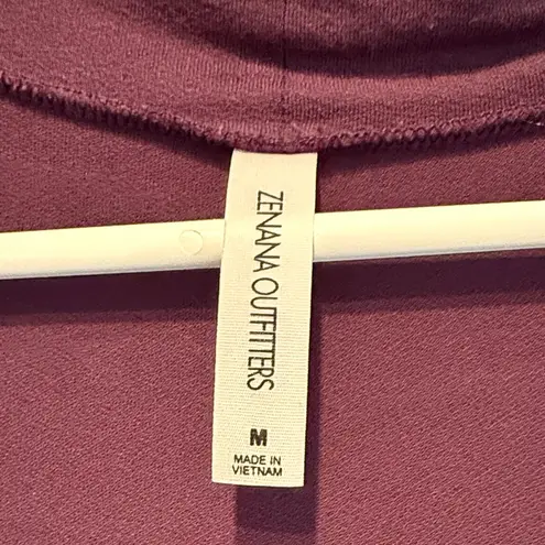 Zenana Outfitters Soft Purple Cardigan - Size M Plum Open Front Side Pockets Top