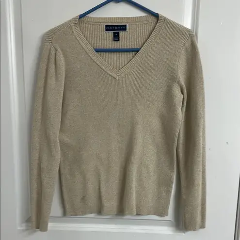 Karen Scott  Cream V-Neck Sweater