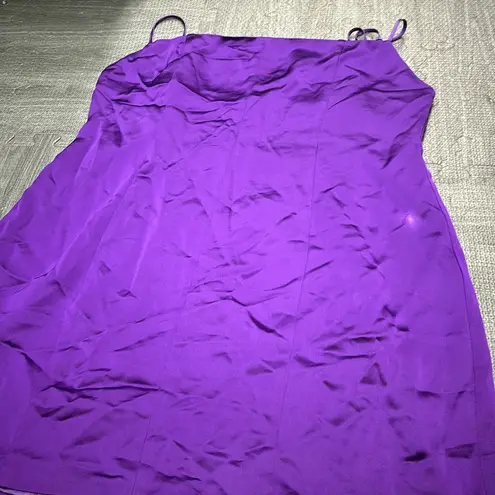 Retrofête RTR Janessa Dress Purple Sz XL 10-12 silky square neck satin club
