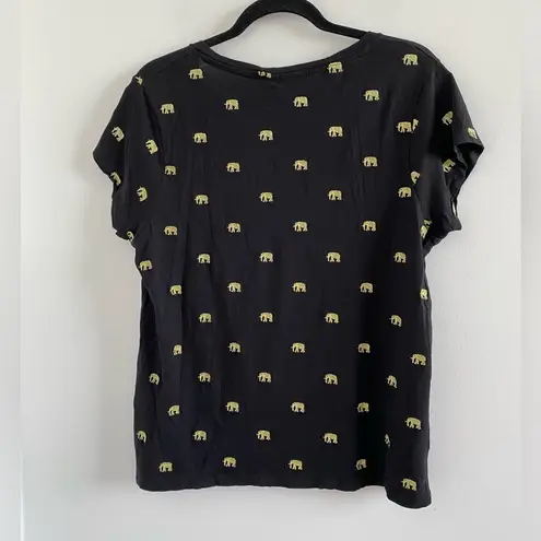 Fabienne Chapot Black & Gold Elephant Novelty Print Krista T