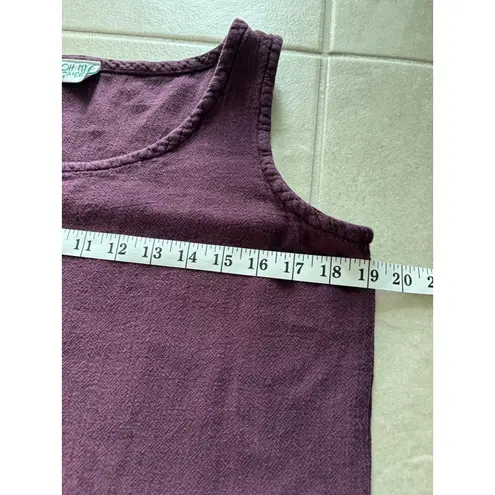 Oh My Gauze Tank Top Womens Small Purple 100% Cotton USA Minimalist Capsule