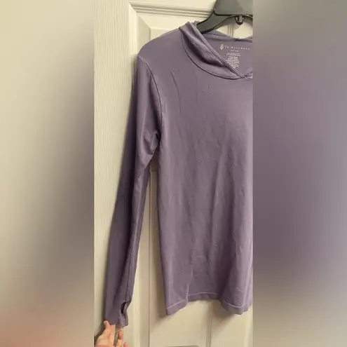 Free People Movement Hooded Long Sleeved Top W/ Thumb Holes Size Medium/Large Purple