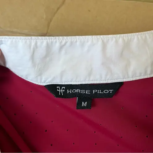 Horse Pilot Aerolight Long Sleeve Show Shirt White Size M