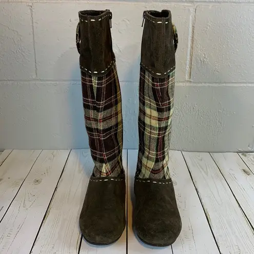 Chocolat Blu  Suede Plaid Boots-Women’s Size 7