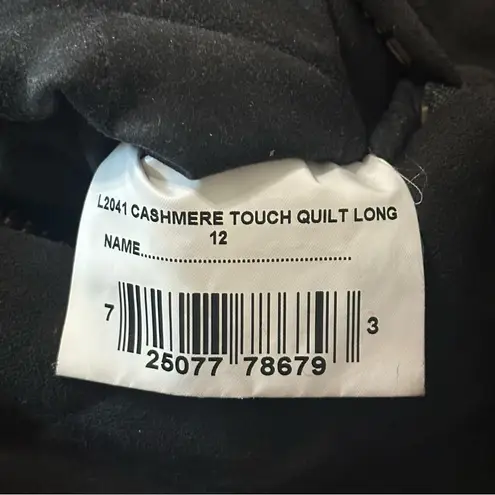 Barbour Women’s Size 8 Black Cashmere Touch Classic Mid Length Quilted Jacket