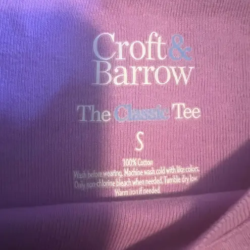 Croft & Barrow  The Classic Tee Lavender Purple T Shirt Women Size S Cotton