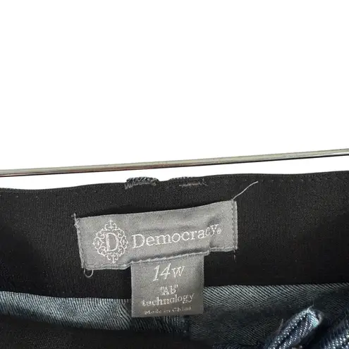 Democracy "Ab" Solution Dark Wash Straight Jeans Hi Rise Stretch Womens 14W