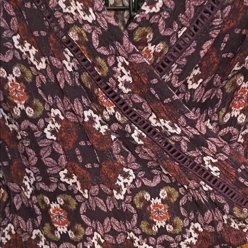 About A Girl πππBOGOHO πππFloral Wrap Top - Purple and Red-Medium - Image 3