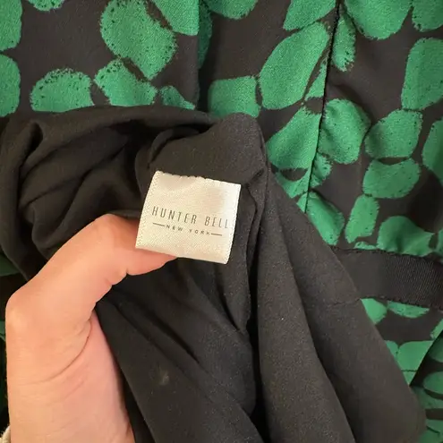 Hunter Bell Casper Women’s Midi Dress Green Geometric Size 8 Retail $540