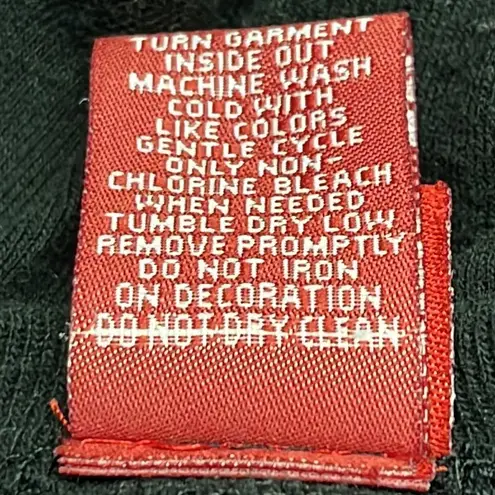 Source Unknown Black Christmas Thin Sweatshirt with Happy Holidays with Metallic Candy Cane- XL