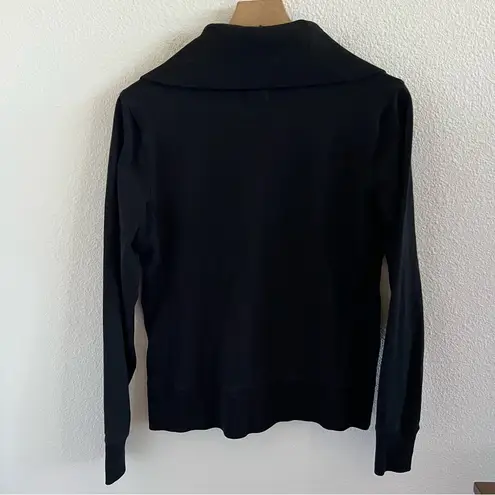 Banana Republic  Front Zip Black Sweatshirt High Neck Medium