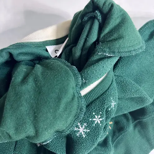 Vintage Alfred Dunner Christmas Frosty the Snowman & Dog Fleece Pullover Sweater Green Size XL