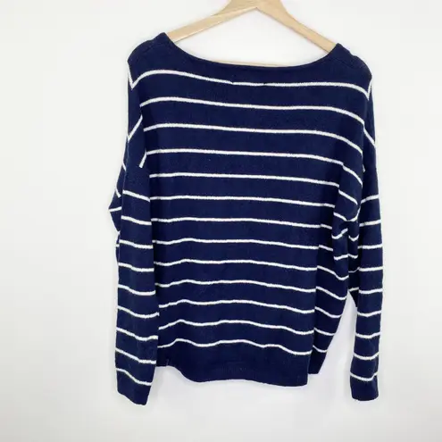 Popsugar Sailor Blue Striped Round Neck Knit Sweater Women's Size Small S NWT - Image 7