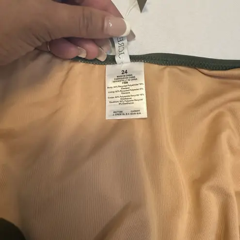 J Crew One Piece Green Swimsuit Full Coverage Criss Cross Back Plus Size 24 NWT