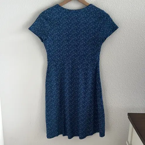 Soybu Yoga Performance Lifestyle Dress Active Dress Blue Geo Stretch Small